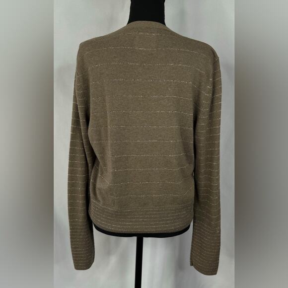 American Eagle Women’s Tan XL Cardigan Neutral Minimalist Academia Grannycore - Picture 4 of 8